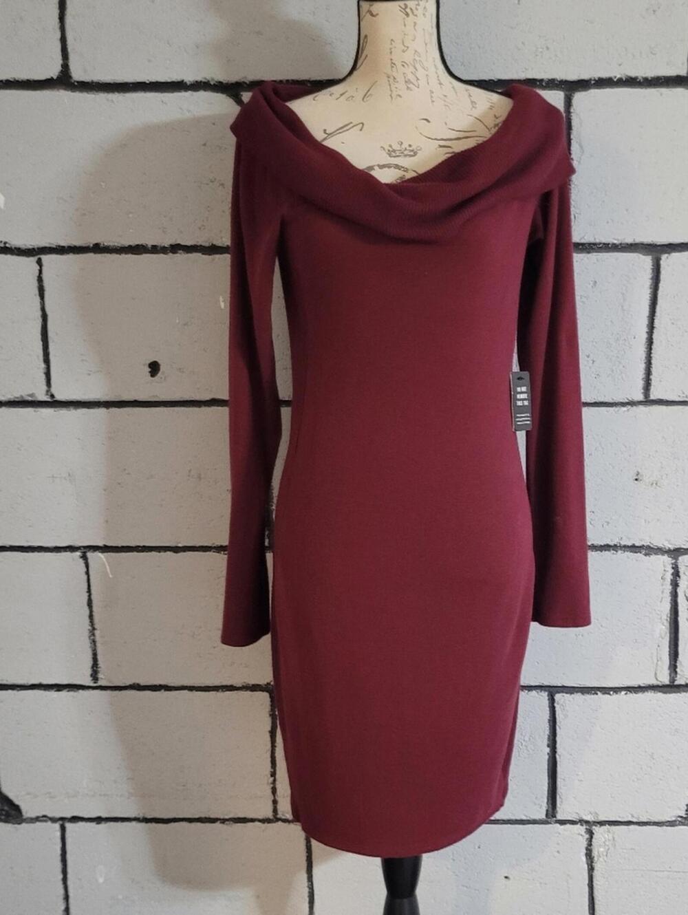 BUNDLE SALE!  NWT EXPRESS Burgundy Off-Shoulder Dress Sz M